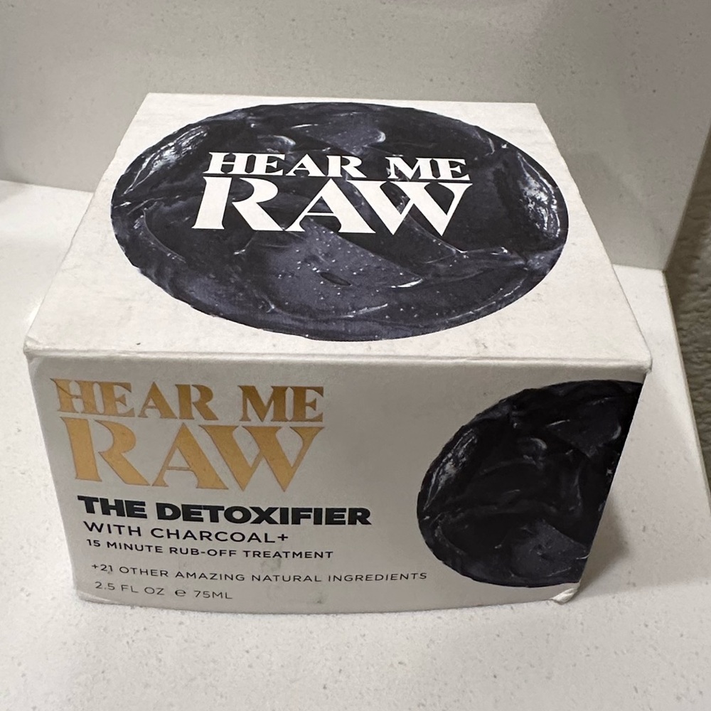NWT NIB Hear me Raw THE DETOXIFIER WITH CHARCOAL+ Mask $42 MSRP